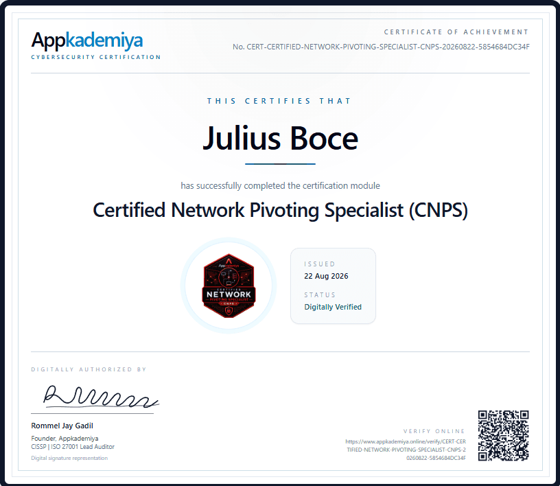 Certified Network Pivoting Specialist (CNPS)